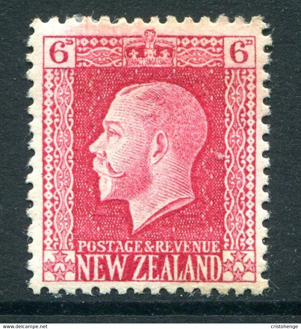 New Zealand 1915-30 KGV - Recess - P.14 X 13½ - 6d Carmine - Shade - HM (SG 425) - Neufs