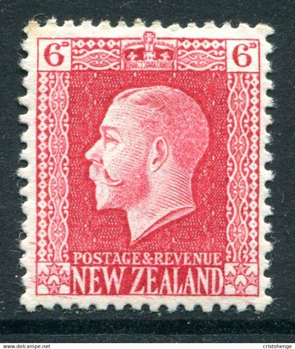 New Zealand 1915-30 KGV - Recess - P.14 X 13½ - 6d Carmine - Shade - HM (SG 425) - Ongebruikt