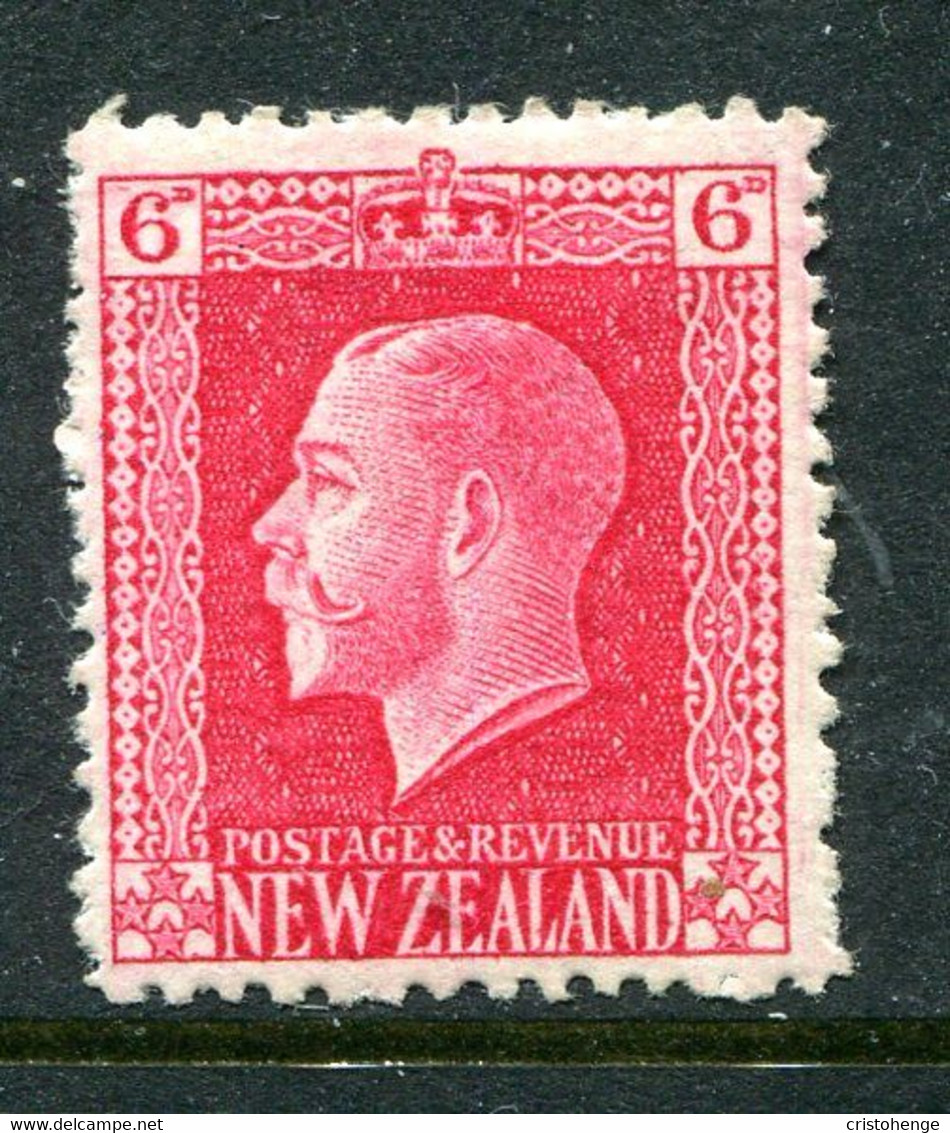New Zealand 1915-30 KGV - Recess - P.14 X 14½ - 6d Carmine - Shade - HM (SG 425d) - Nuovi