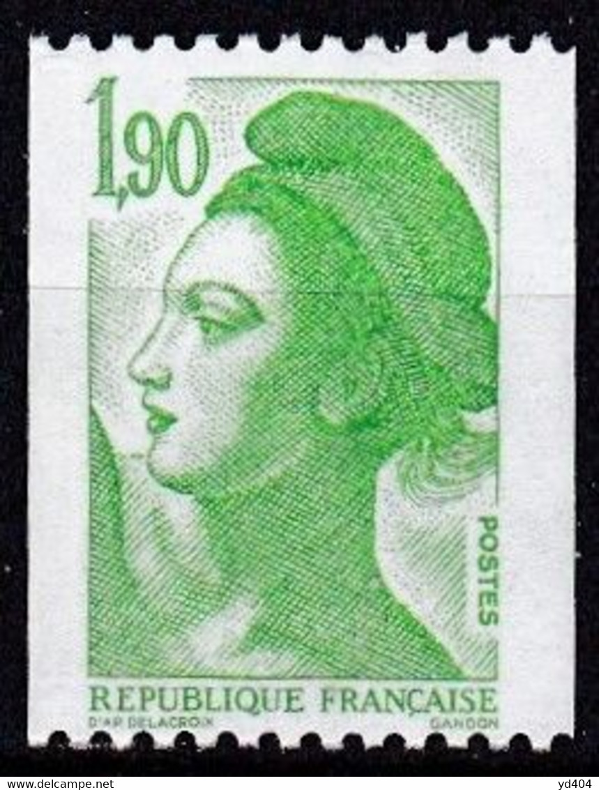 FR1716- FRANCE – COIL STAMPS – 1986 - LIBERTE OF DELACROIX – Y&T # 2426a MNH 3 € - Roulettes