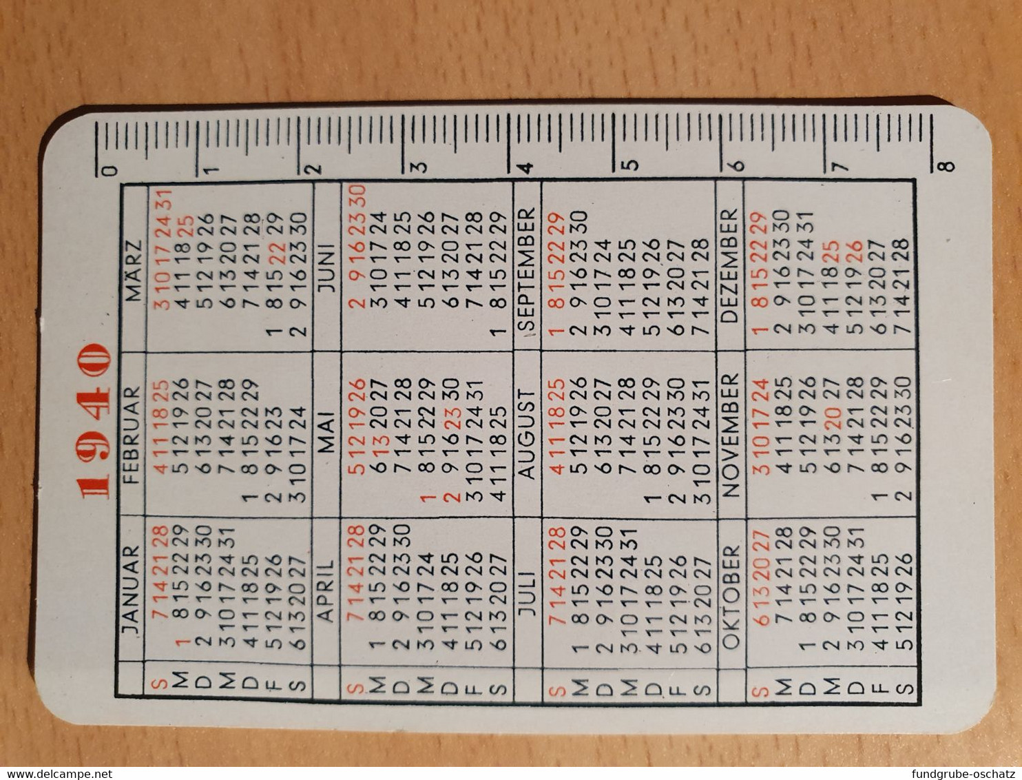 Pocket Calendar Taschenkalender Deutschland Germany Montblanc 1940 Hamburg Altona Otto Funcke Schreibgeräte Füllhalter - Petit Format : 1921-40