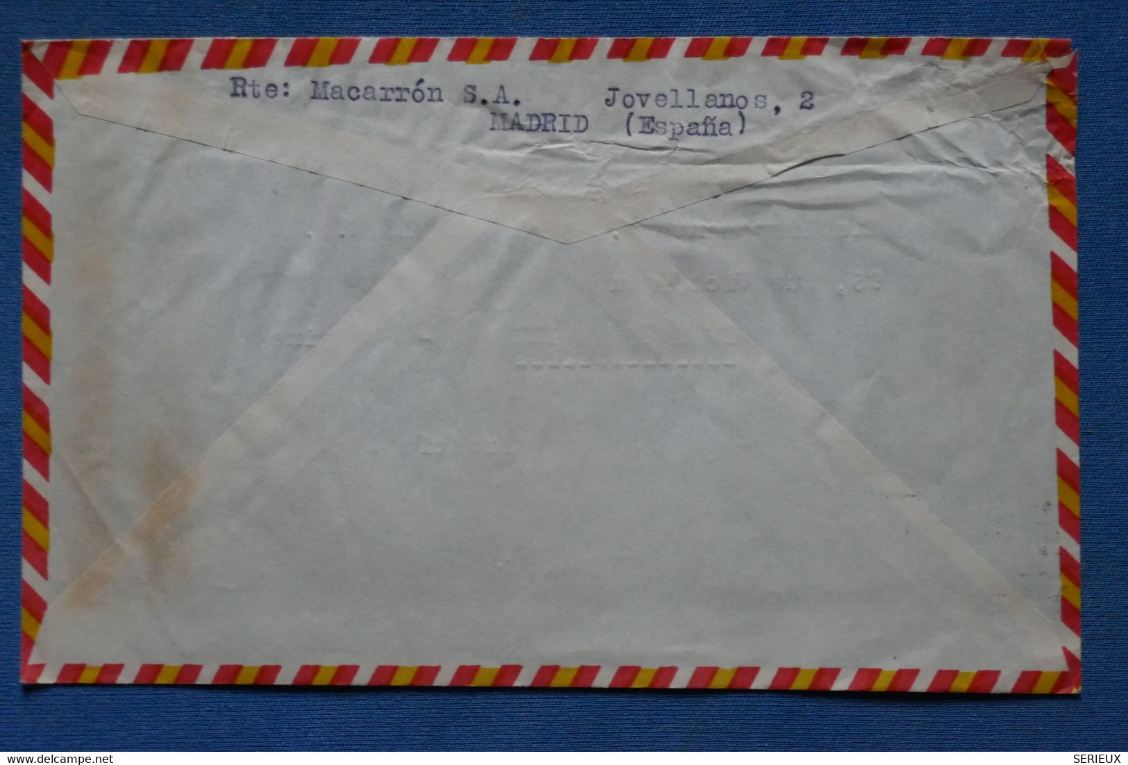 AR12  ESPAGNE BELLE LETTRE  1958 PAR AVION MADRID POUR IVRY   PARIS  FRANCE  + AFFRANCH.  INTERESSANT - Lettres & Documents