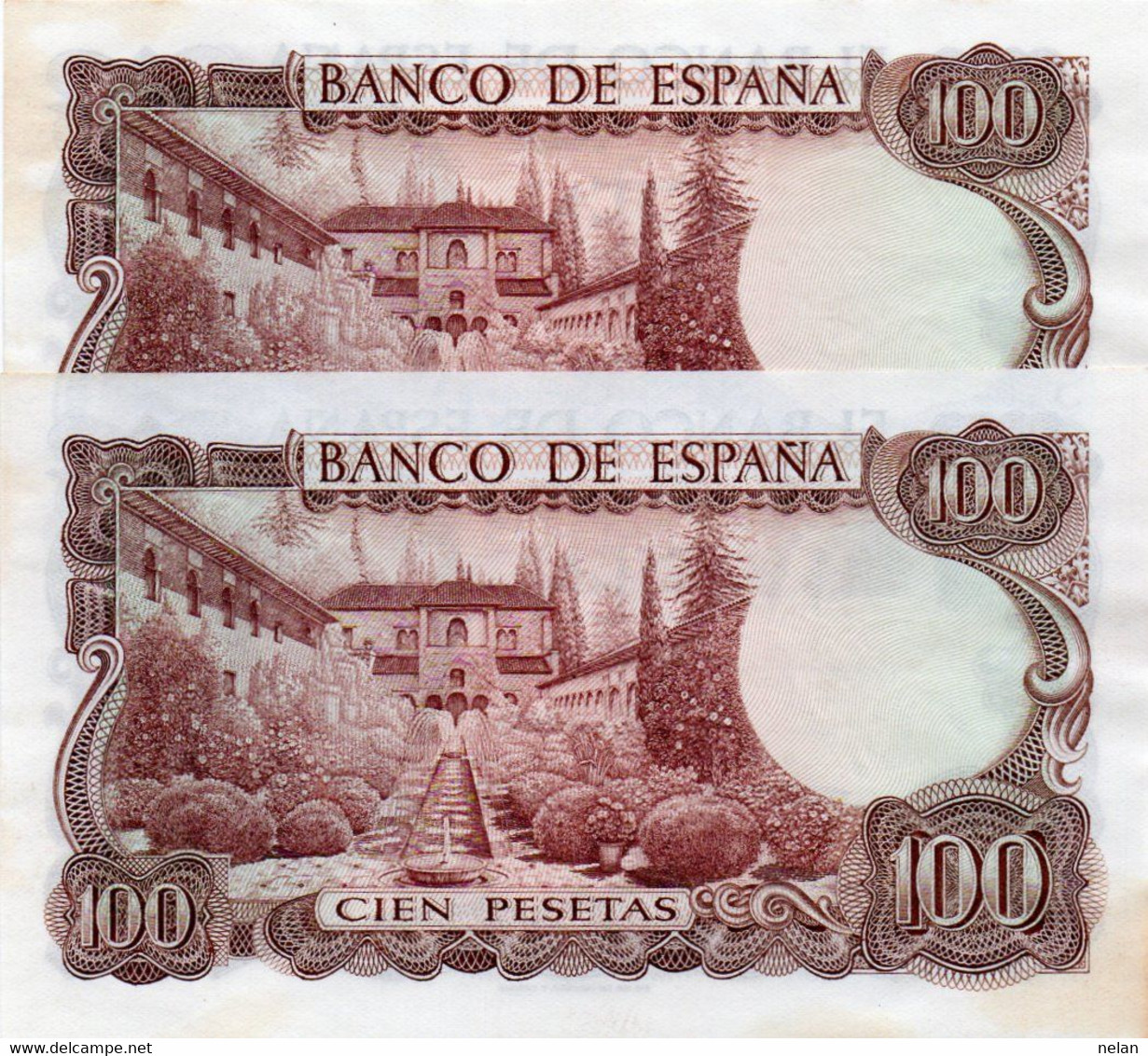 SPAIN 100 PESETAS 1970  P-152a.3  UNC  1W 2553046,7  CONSECUTIVE - 100 Pesetas