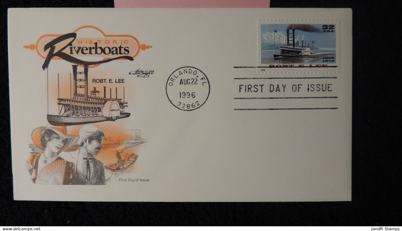 USA 1996 FDC X2 Covers Artmaster Riverboats Orlando Postmark Transport - 1991-2000