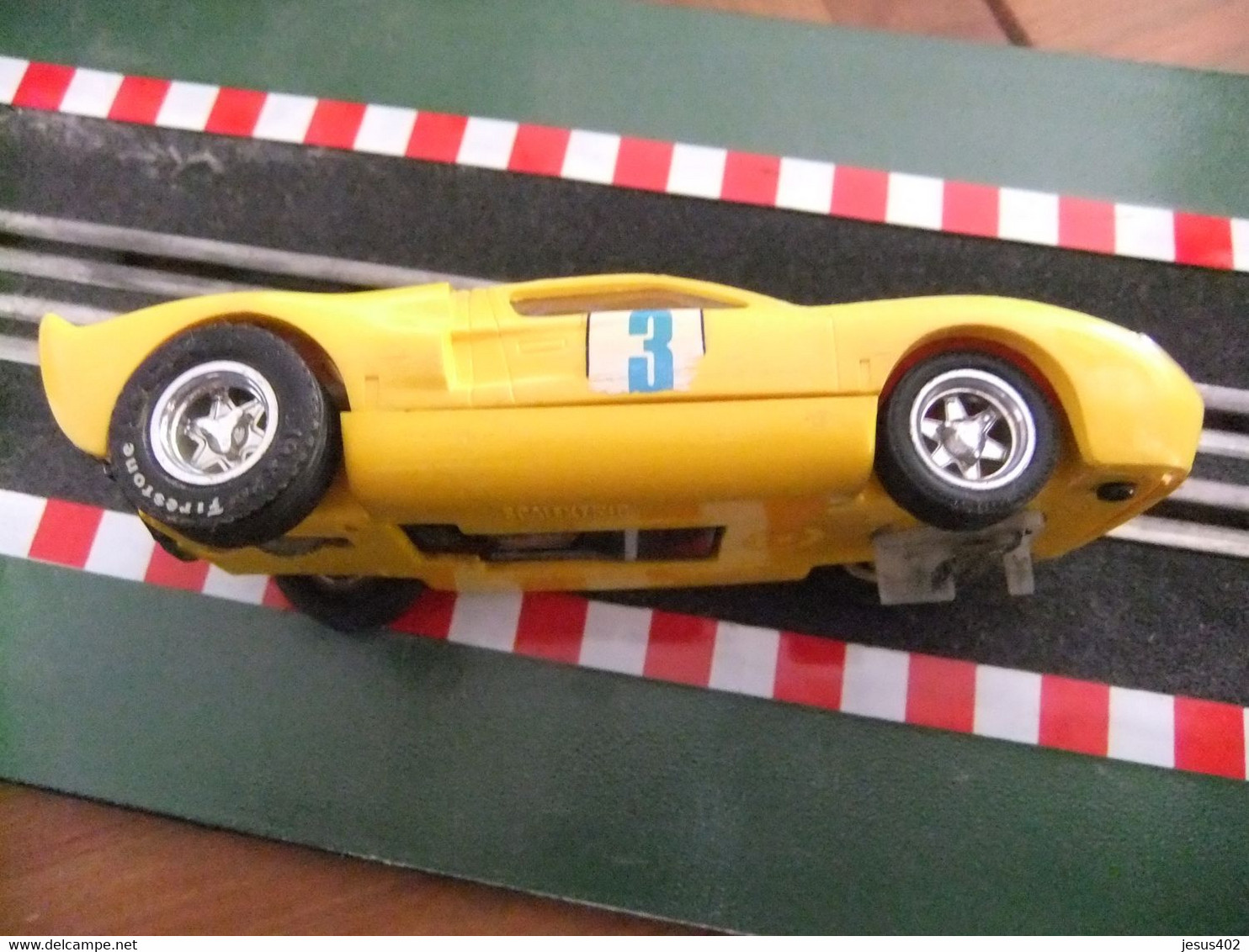 COCHE Scalextric Exin Ford GT Ref. C 35 Amarillo n 3 Made in Spain