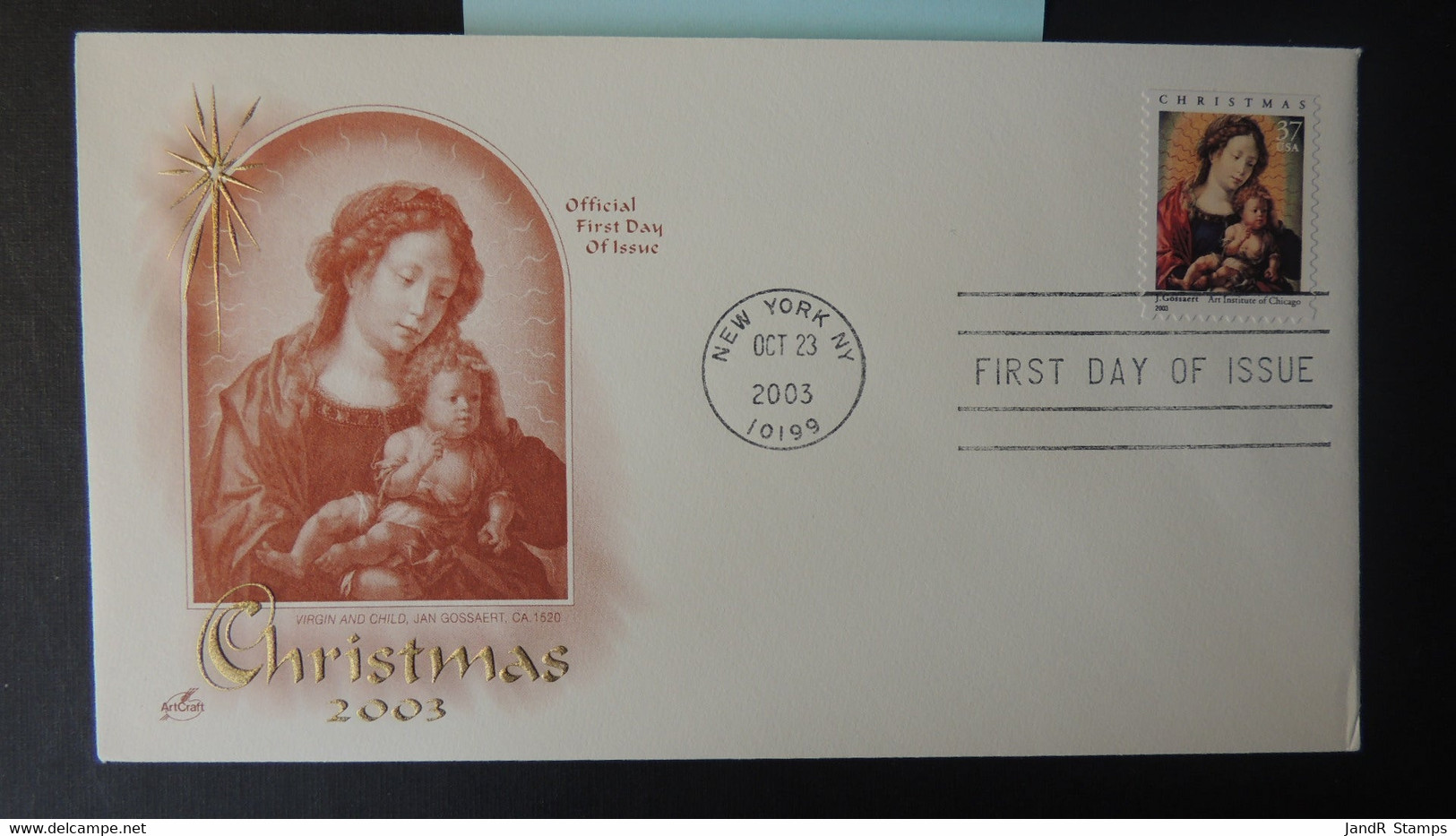 USA 2003 FDC Artcraft Christmas Religion New York Postmark Good Used - 2001-2010