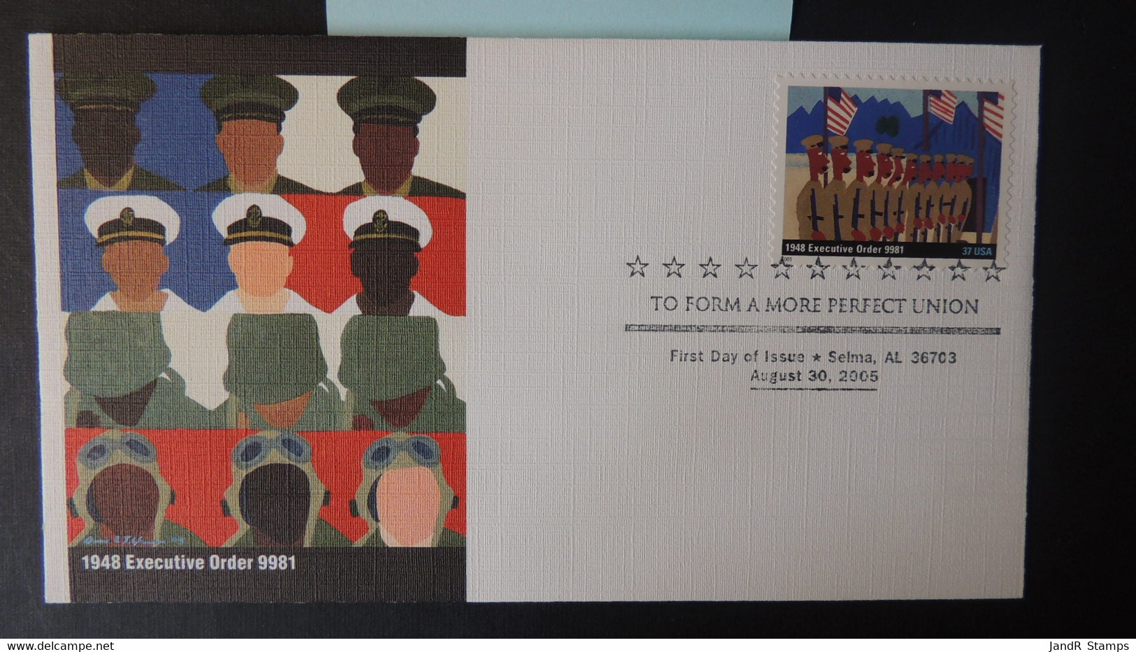 USA 2005 FDC Executive Order 9981 Form A Perfect Union Militaria Flags Selma Postmark Good Used - 2001-2010