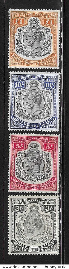 Tanganyika 1927-31 King George V High Values Mint Hinged - Tanganyika (...-1932)