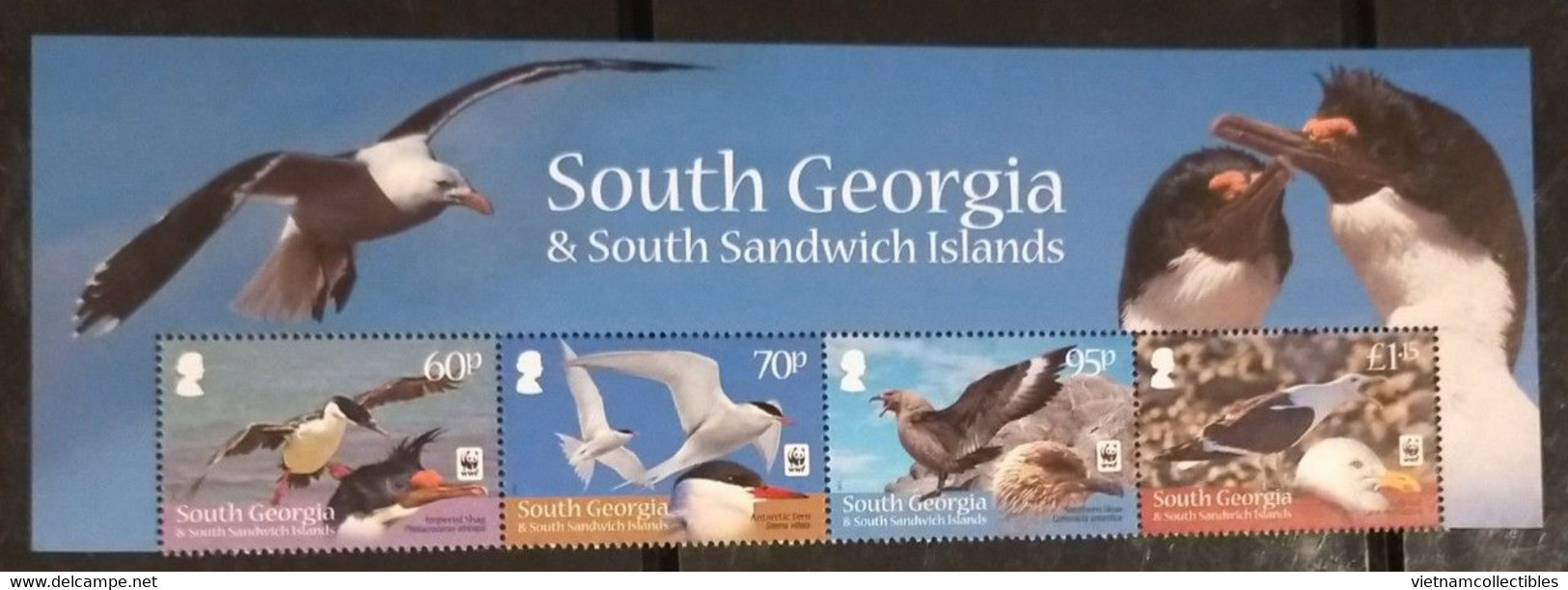 (WWF-495) W.W.F. South Georgia Atlantic Seabirds / Bird / Birds MNH Strip Stamps 2012 - Ongebruikt