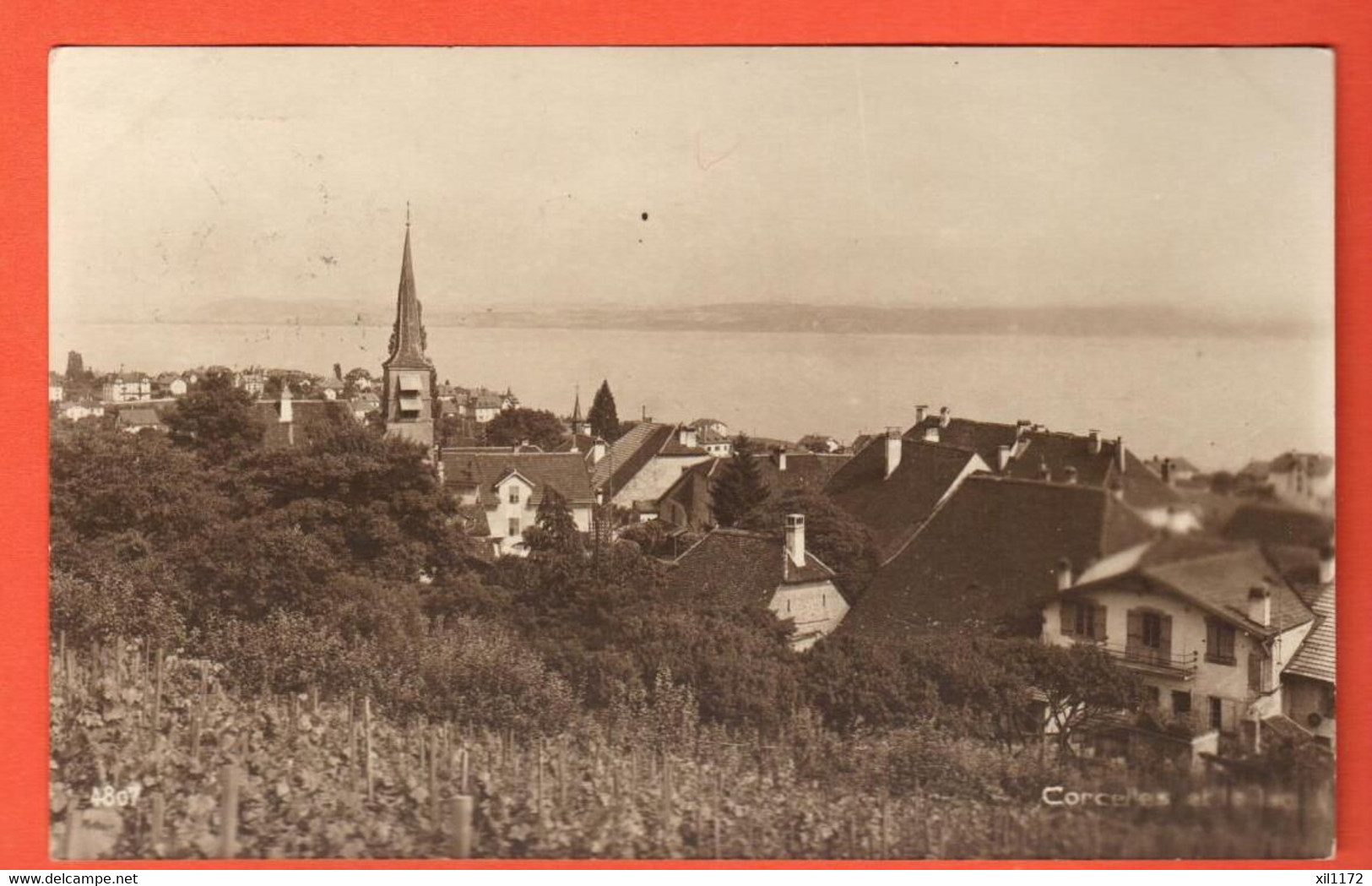 NAD-23 Corcelles Neuchâtel   Circulé 1922 Vers Fontaines Val-de-Ruz Voir Le Scan Du Dos. Perrochet Sans Numéro Sepia - Corcelles