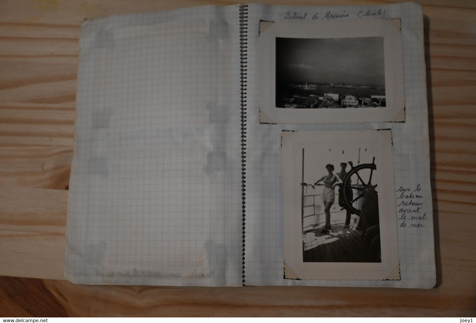 Carnet photos et cartes postales, vacances 1954,Voyage en Italie