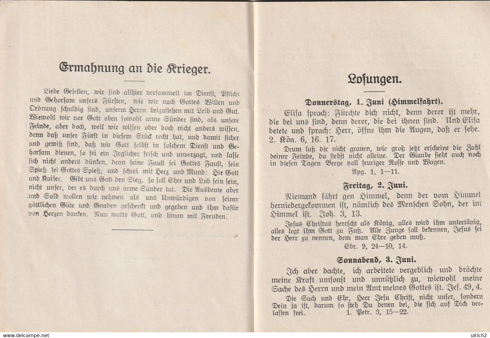 Broschüre Stark Und Still - Kriegs-Losungen Für Die Krieger Im Felde, Verwundete Und Angehörige - Hamburg 1916 (59607) - German
