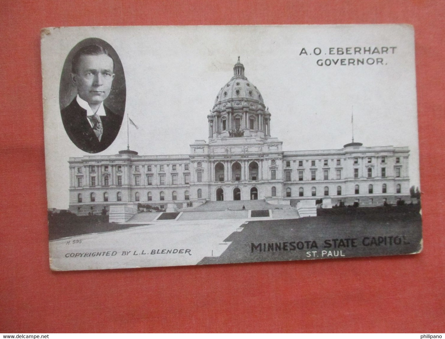 A.O. Eberhart Governor  & State  Capitol.    St Paul - Minnesota > St Paul >       Ref 5495 - St Paul