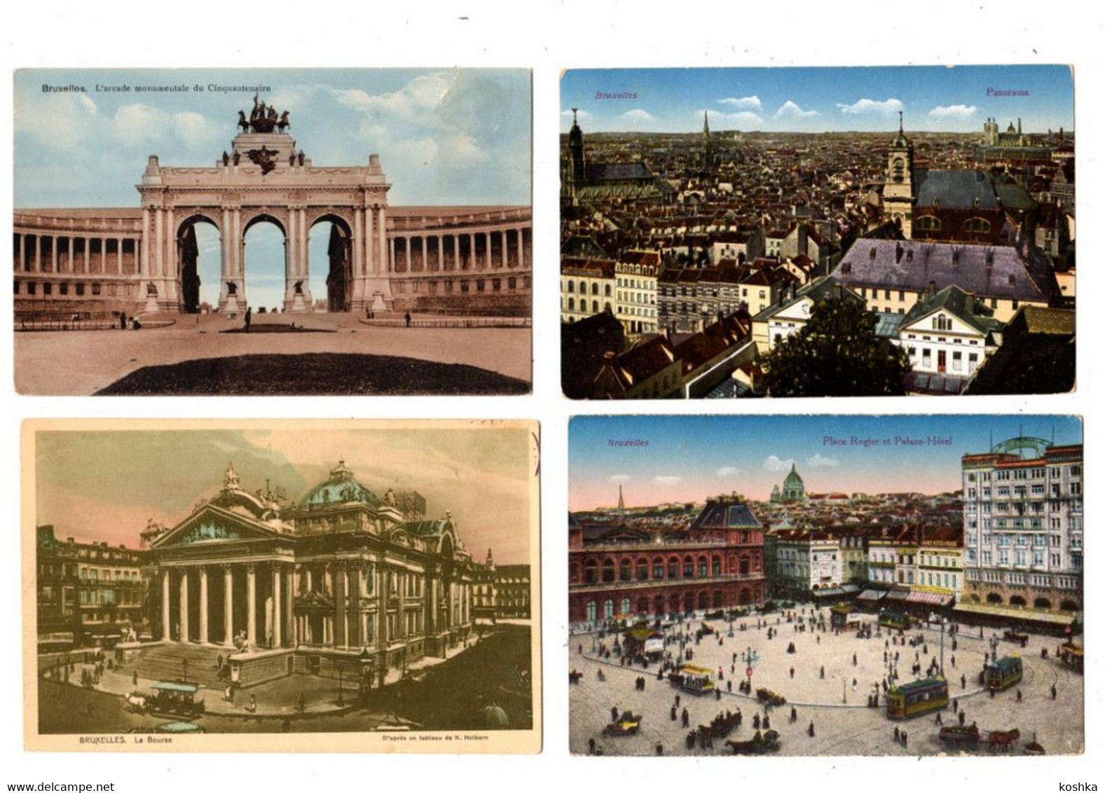 BRUSSEL IN KLEUR - BRUXELLES EN COULEURS - Lot Van/de 25 Cartes - Waarvan Verzonden / Donc Envoyées 13 - Lots, Séries, Collections