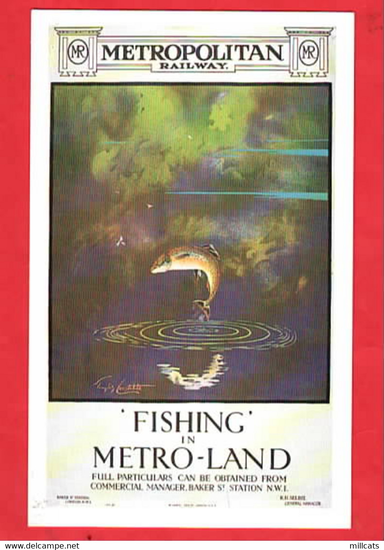 LONDON METROPOLITAN RAILWAY  FISHING IN METROLAND  DALKEITH SERIES C 1970 - Métro