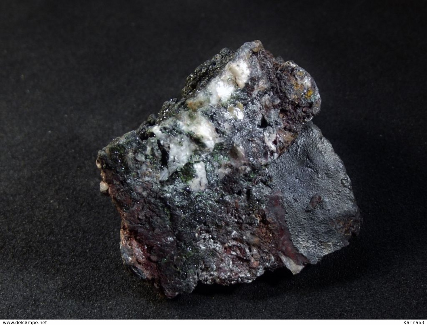 Libethenite  ( 3 X 3 X 2 Cm ) - Miguel Vacas Mine - Vila Viçosa Evora Distr. - Portugal - Minéraux