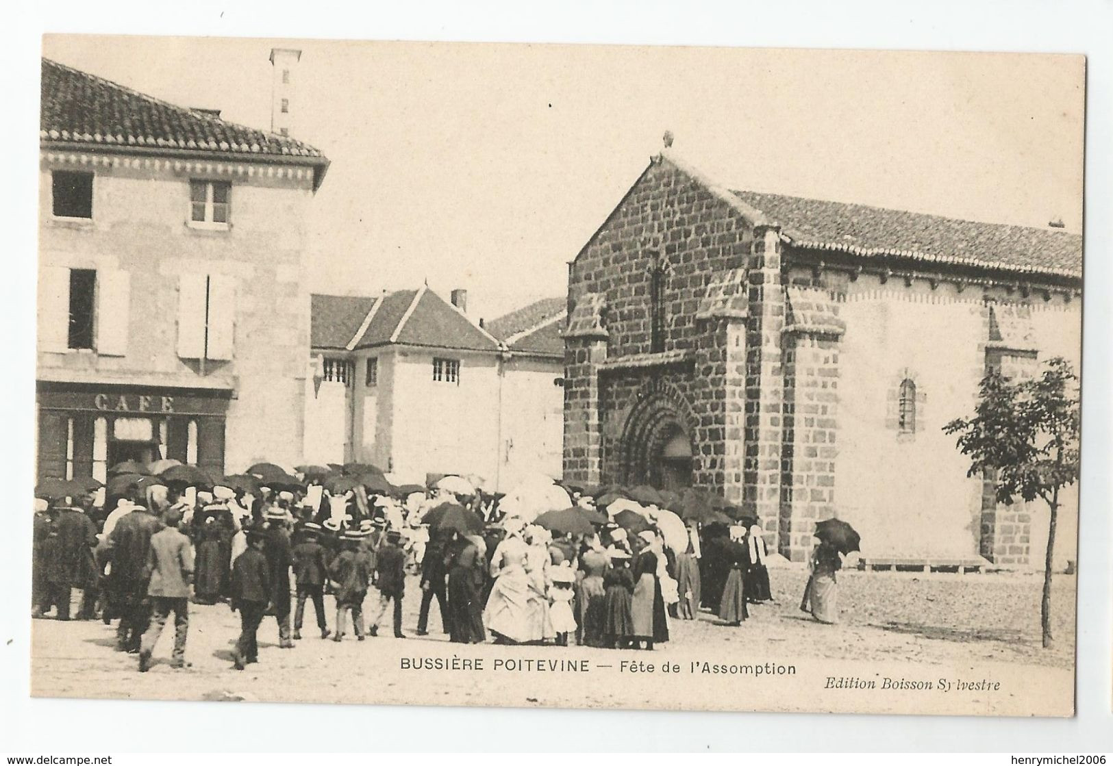 87 Haute Vienne - Bussière Poitevine Fete De L'assomption Café Animée - Bussiere Poitevine