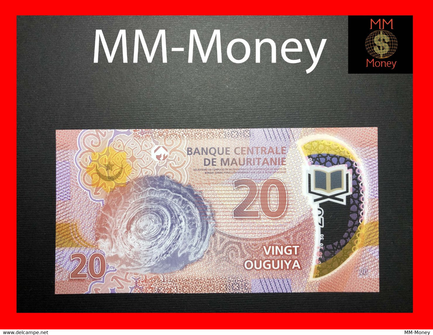 MAURITANIA 20 Ouguiya  28.11.2020   P. A 22   New  Polymer   "rare Nice Serial  6066666"    UNC - Mauritania