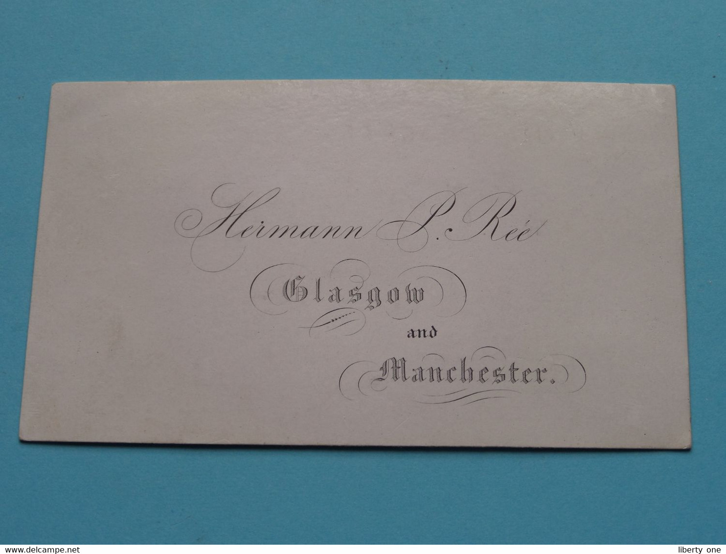 HERMANN P. Rée > Glasgow & Manchester ( Porcelein Porcelaine Porzellan ) ! - Visiting Cards