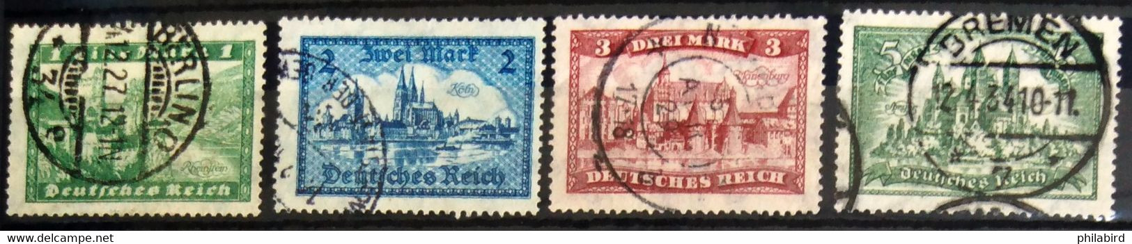 ALLEMAGNE - Empire                      N° 355/358                        OBLITERE - Used Stamps