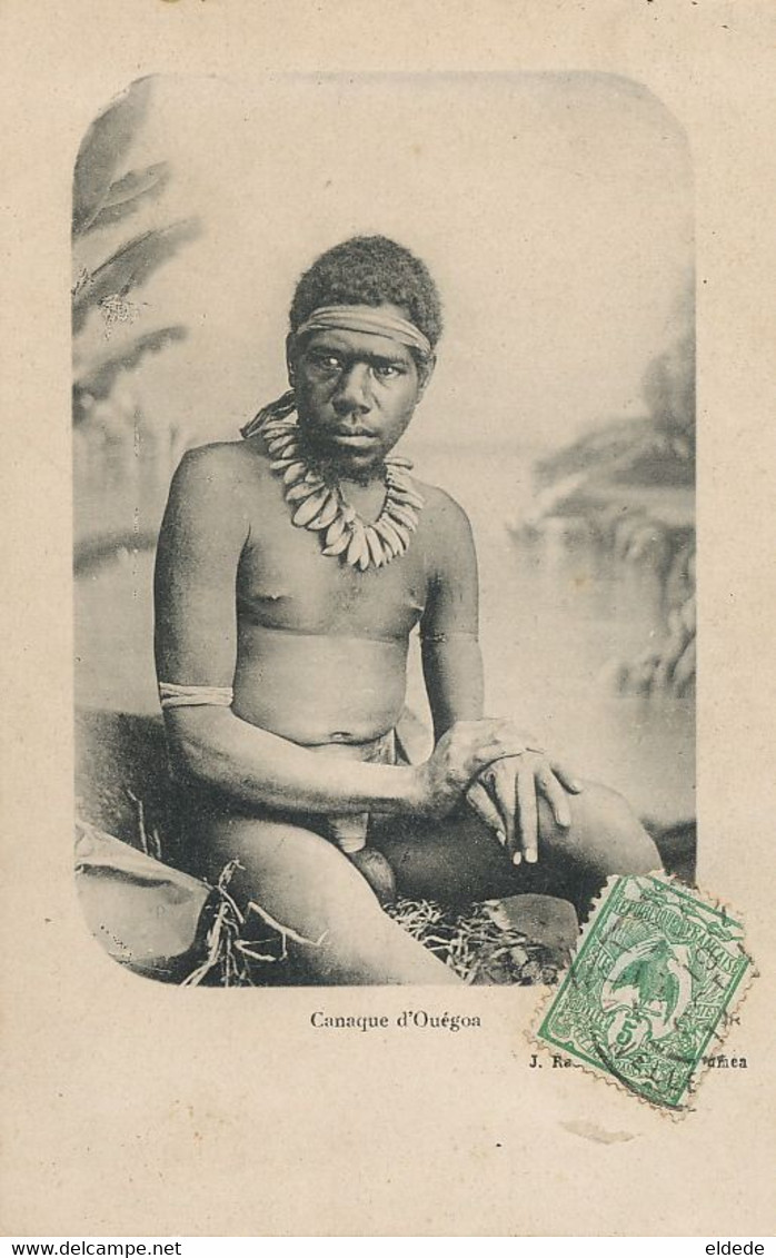 Canaque D' Ouégoa Edit Rache Noumea  Naked Man With Shell Necklace . Homme Nu Etui Penien - Oceania
