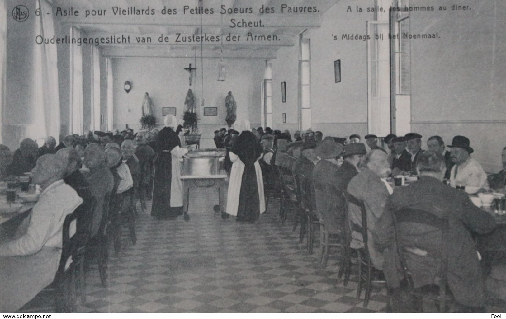 Brussel Bruxelles Brussels ANDERLECHT SCHEUT Asile Pour Vieillards Des Petites Soeurs Des Pauvres Réfectoire Refectory - Health, Hospitals