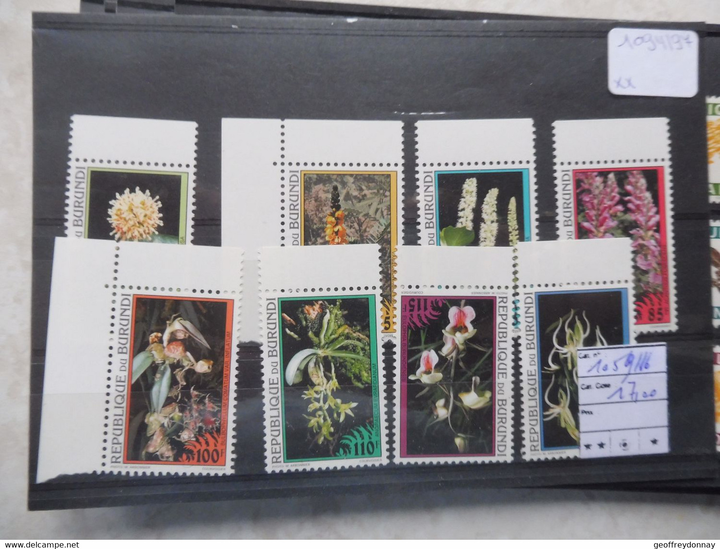 Burundi 1059/1066 Mnh Neuf ** Parfait ( 1995 ) Fleurs Bloemen Orchids - Neufs