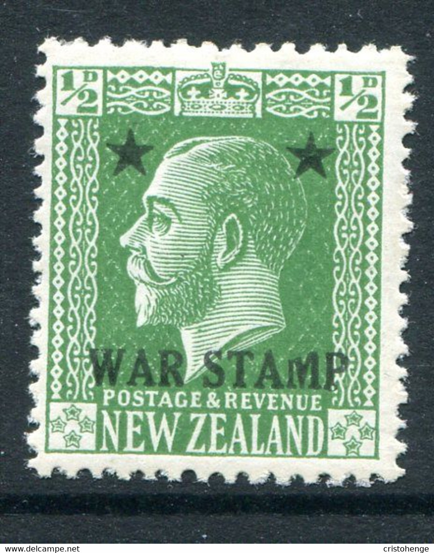 New Zealand 1915 War Tax Stamp - ½d Green HM (SG 452) - Ungebraucht