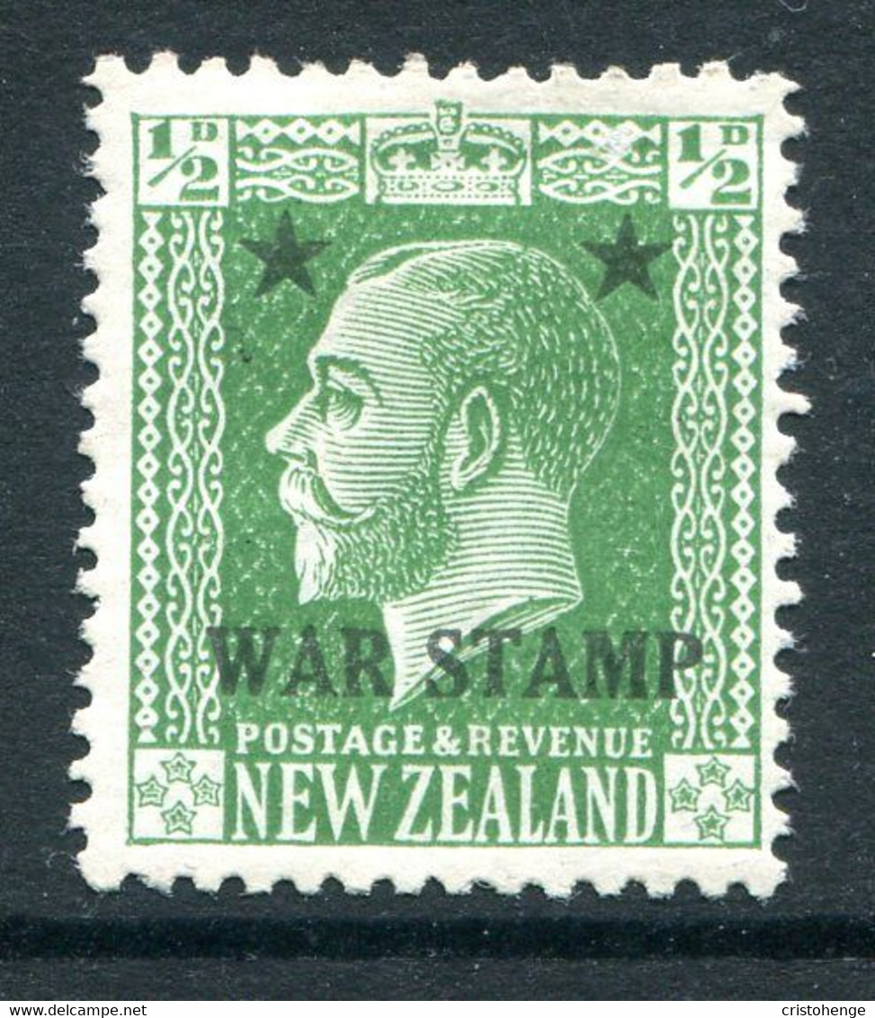 New Zealand 1915 War Tax Stamp - ½d Green HM (SG 452) - Unused Stamps