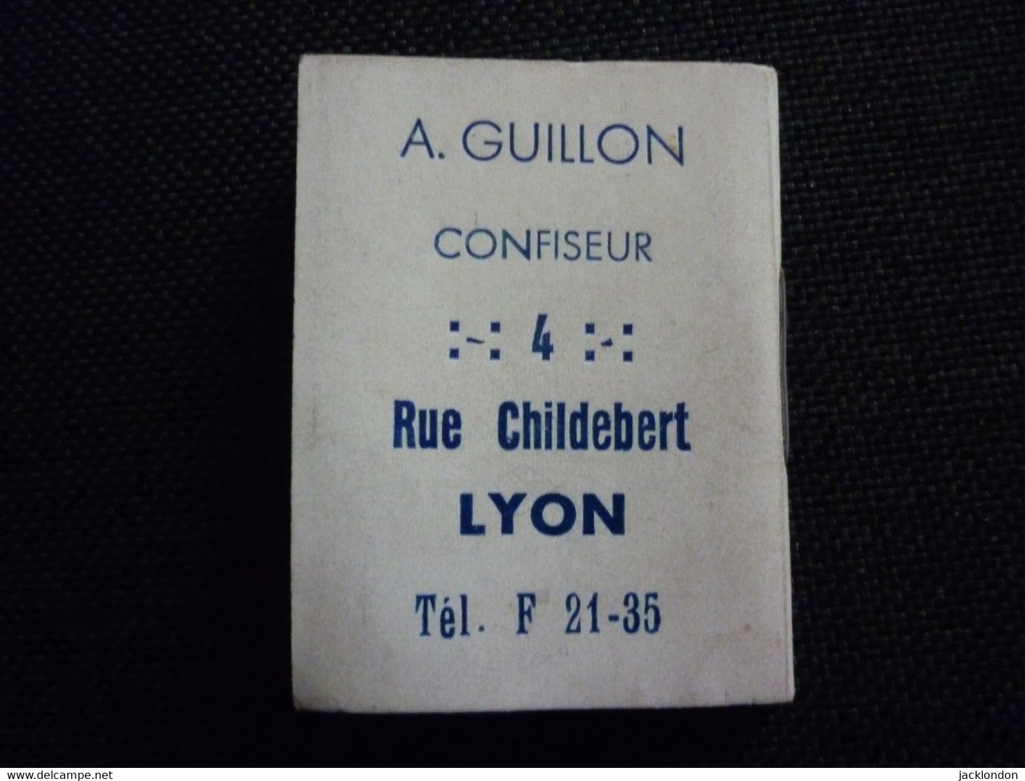 Petit Calendrier Ancien Publicitaire  1939   A. Guyon Confiseur  Lyon  Rue Childebert - Petit Format : 1921-40