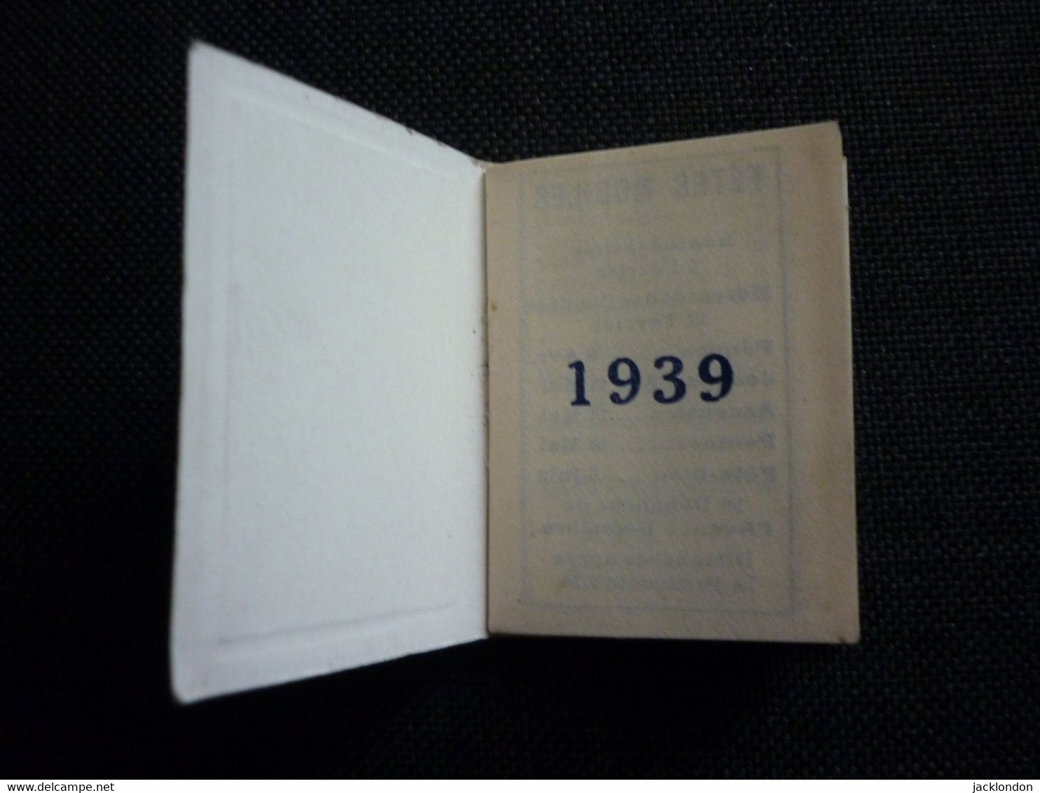 Petit Calendrier Ancien Publicitaire  1939   A. Guyon Confiseur  Lyon  Rue Childebert - Petit Format : 1921-40