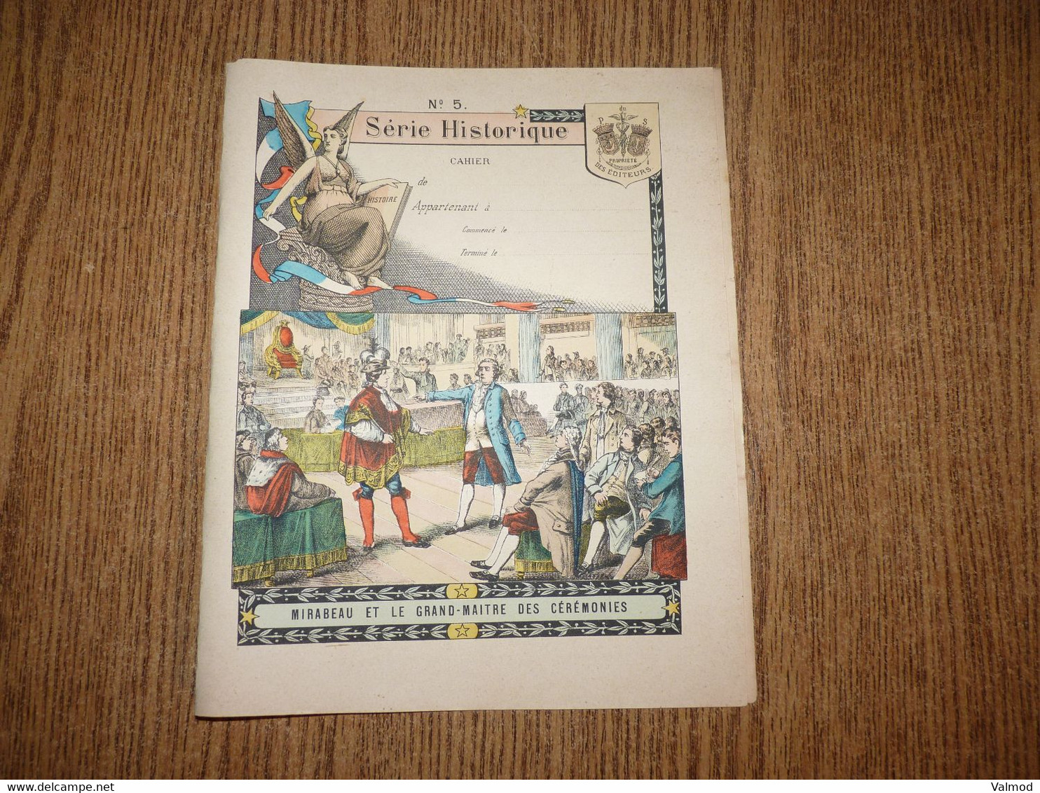 Protège-Cahier/Couverture "Série Historique N° 5-Mirabeau &le Grand Maître Des Cérémonies"-Format Plié 22,7x17,8 Cm Env. - Protège-cahiers