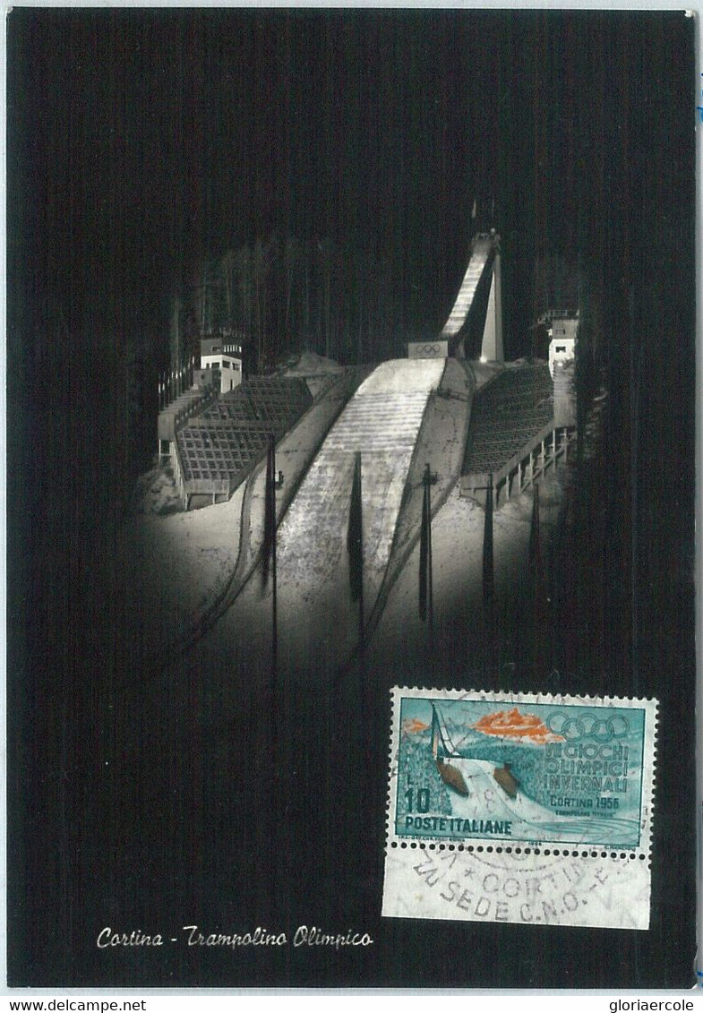 68939 - ITALY - POSTAL HISTORY - MAXIMUM CARD - 1956, Winter Olympic Games, Cortina D'Ampezzo, Ski Jumping - Winter 1956: Cortina D'Ampezzo