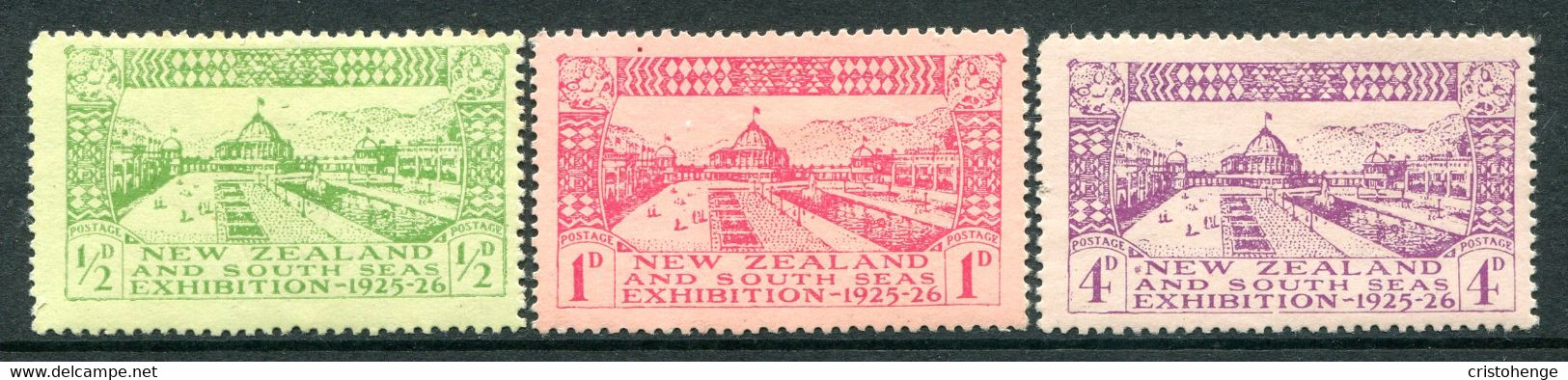 New Zealand 1925 Dunedin Exhibition Set HM (SG 463-465) - Neufs