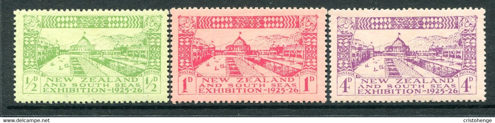 New Zealand 1925 Dunedin Exhibition Set HM (SG 463-465) - Nuovi