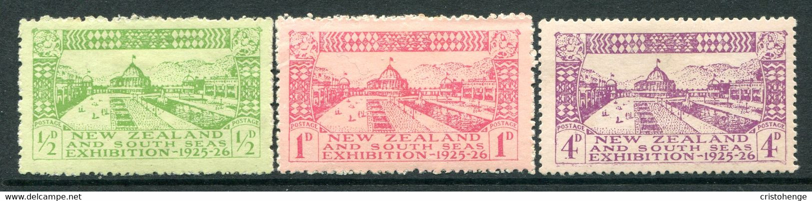 New Zealand 1925 Dunedin Exhibition Set HM (SG 463-465) - Unused Stamps