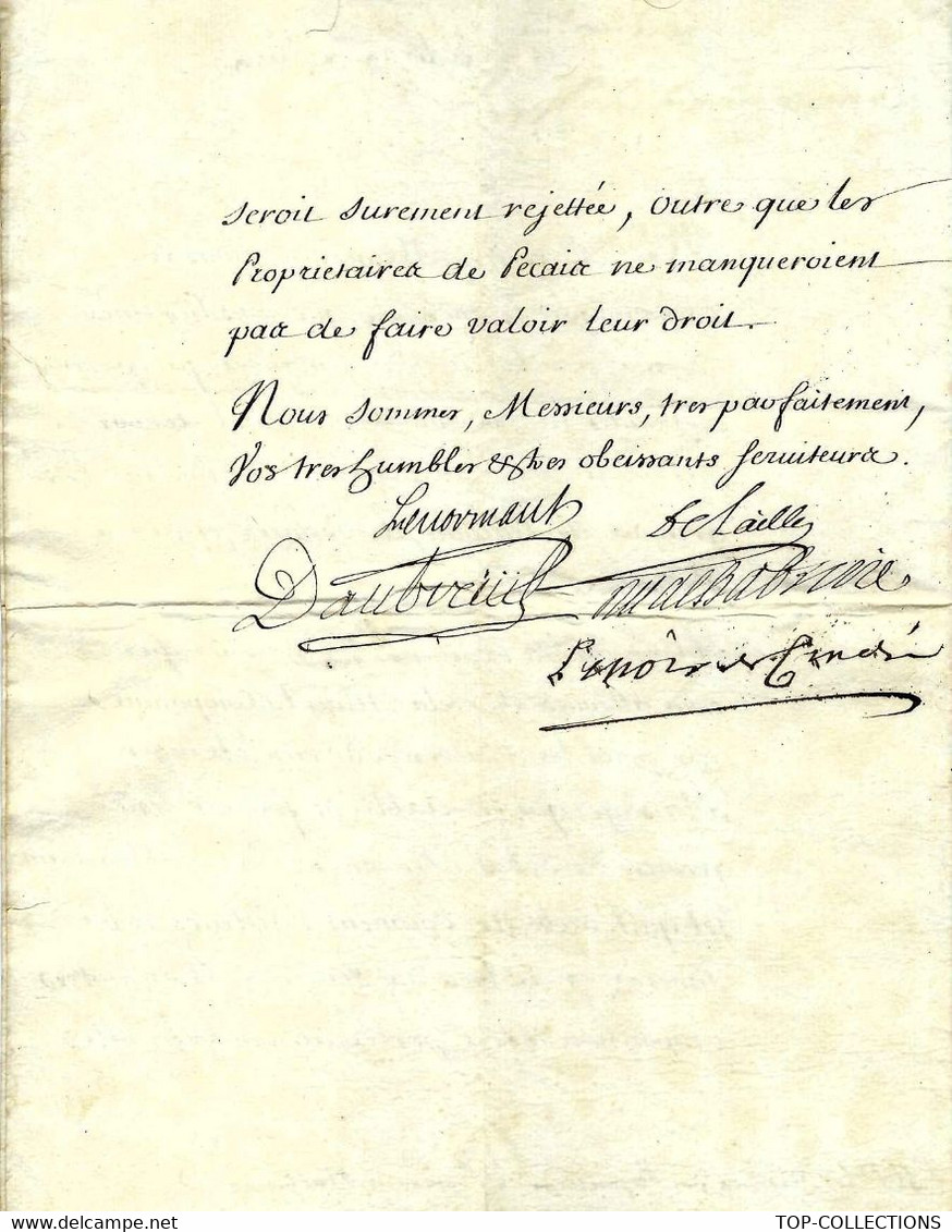 1729 PARIS LETTRE DES FERMIERS GENERAUX 5 SIGNATURES SEL SALINS SALINES PEZENAS BEZIERS ST PONS PECCAIS - Historische Dokumente