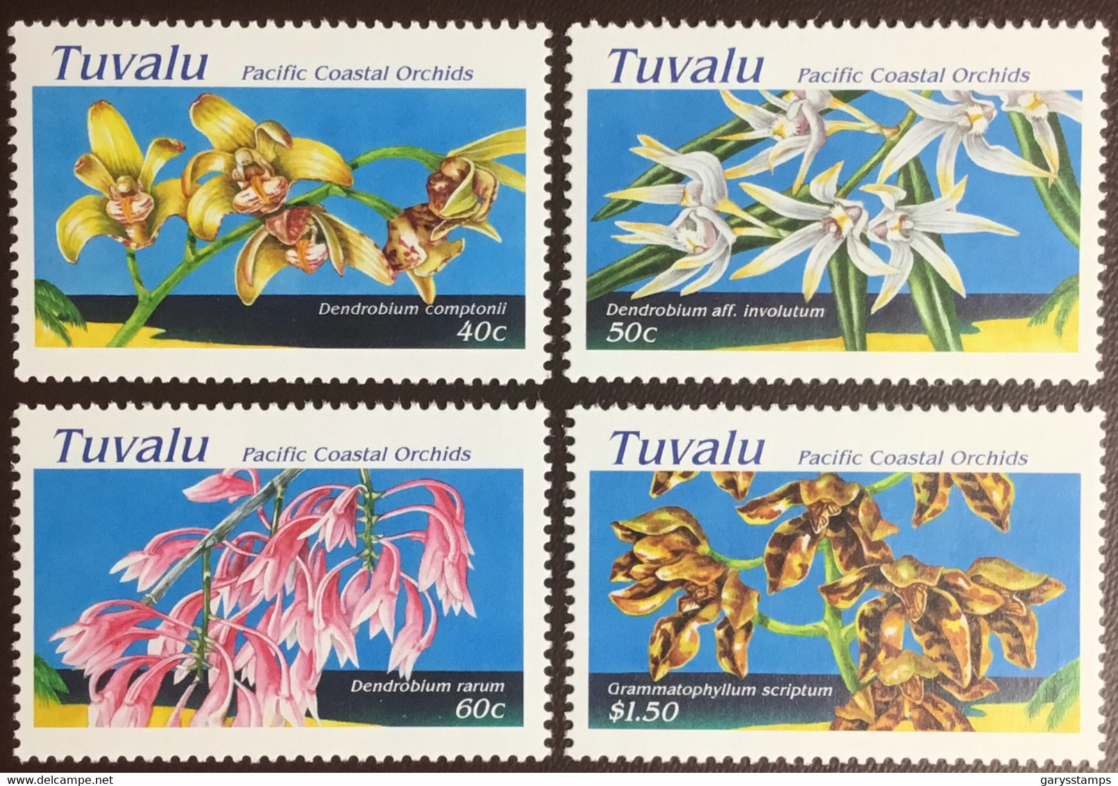 Tuvalu 1995 Pacific Coastal Orchids MNH - Orquideas