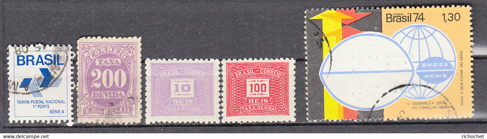 Brésil    1877 ° +T 22 ° + T 41 ** + T 44 ** + Timbre Du BF 34 ° - Timbres-taxe