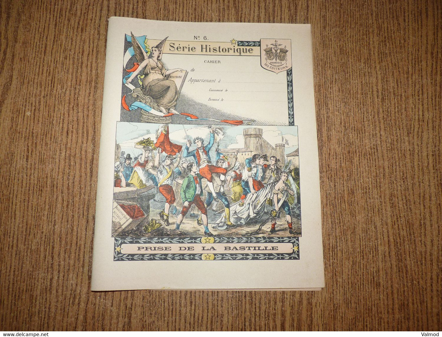 Protège-Cahier/Couverture "Série Historique N° 6 - Prise De La Bastille"-Format Plié 22,5x18 Cm Env. - Protège-cahiers