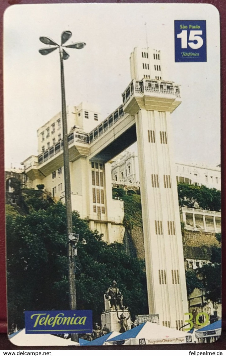 Phone Card Produced By Telefonica In 2014 - Shows The Elevador Lacerda - Tourist Point Of Salvador - Bahia - Brazil - Culture