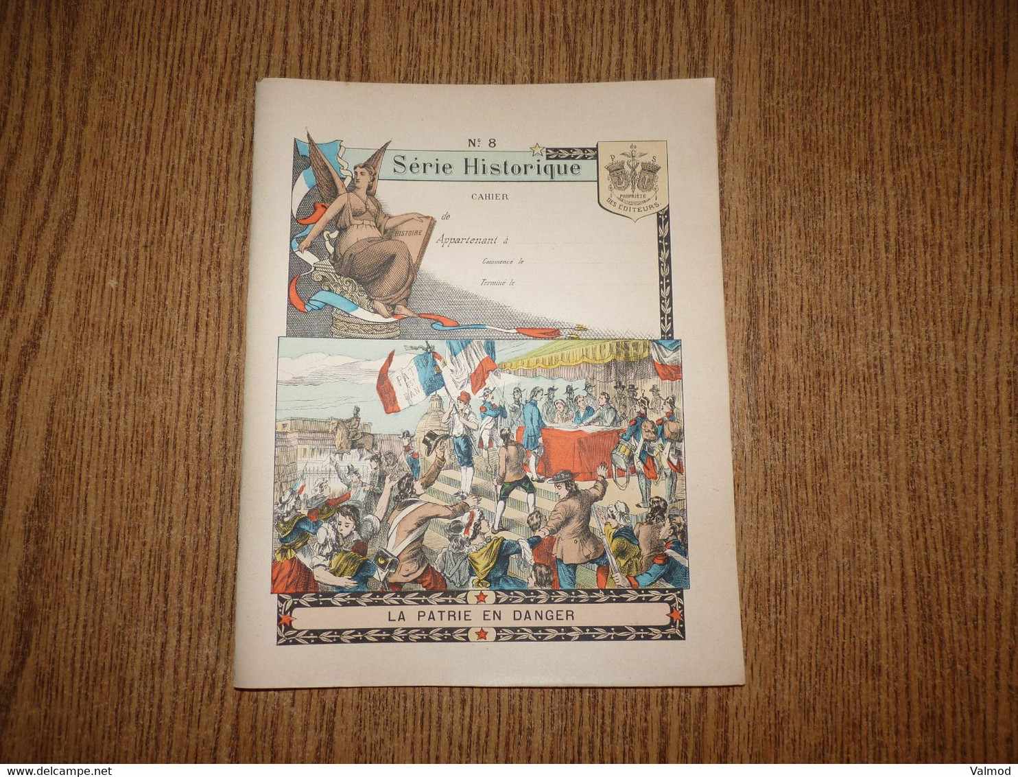 Protège-Cahier/Couverture "Série Historique N° 8 - La Patrie En Danger"-Format Plié 22,9x18,1 Cm Env. - Protège-cahiers