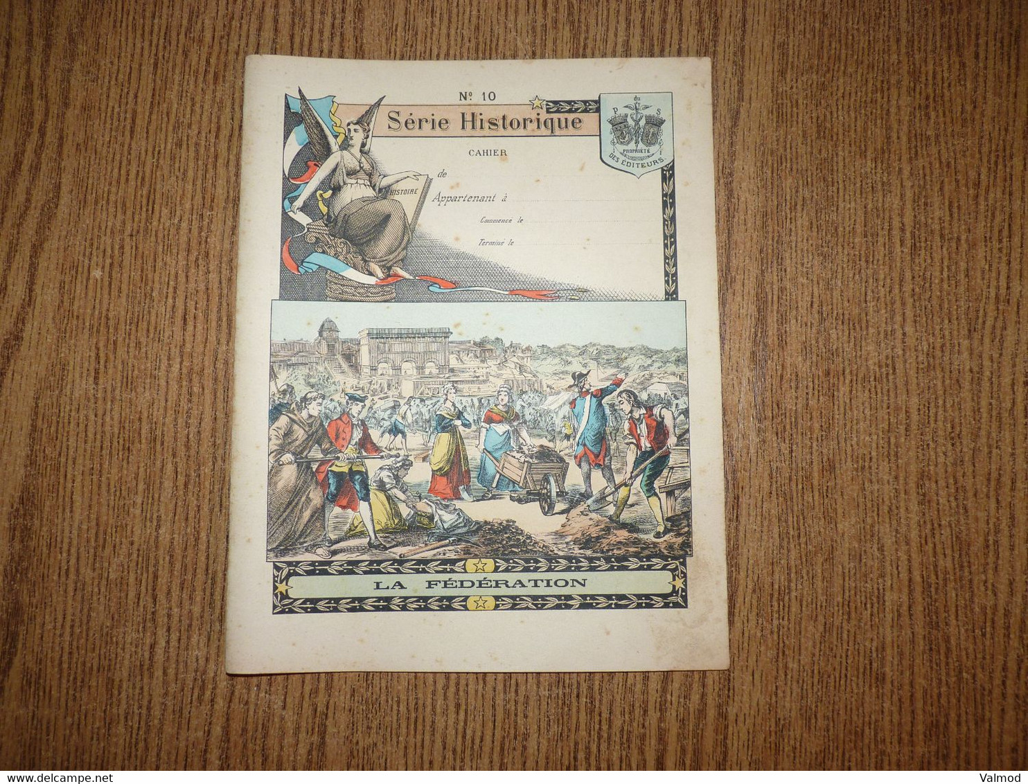 Protège-Cahier/Couverture"Série Historique N° 10- La Fédération"-Format Plié 22,5x17,7 Cm Env. - Protège-cahiers