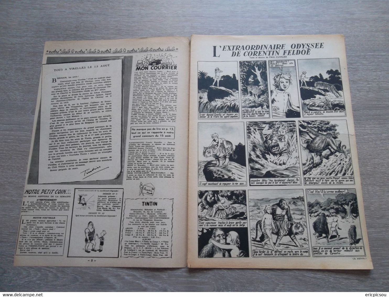 Tintin ( Magazine L'hebdomadaire ) 1947 N°31 - Tintin