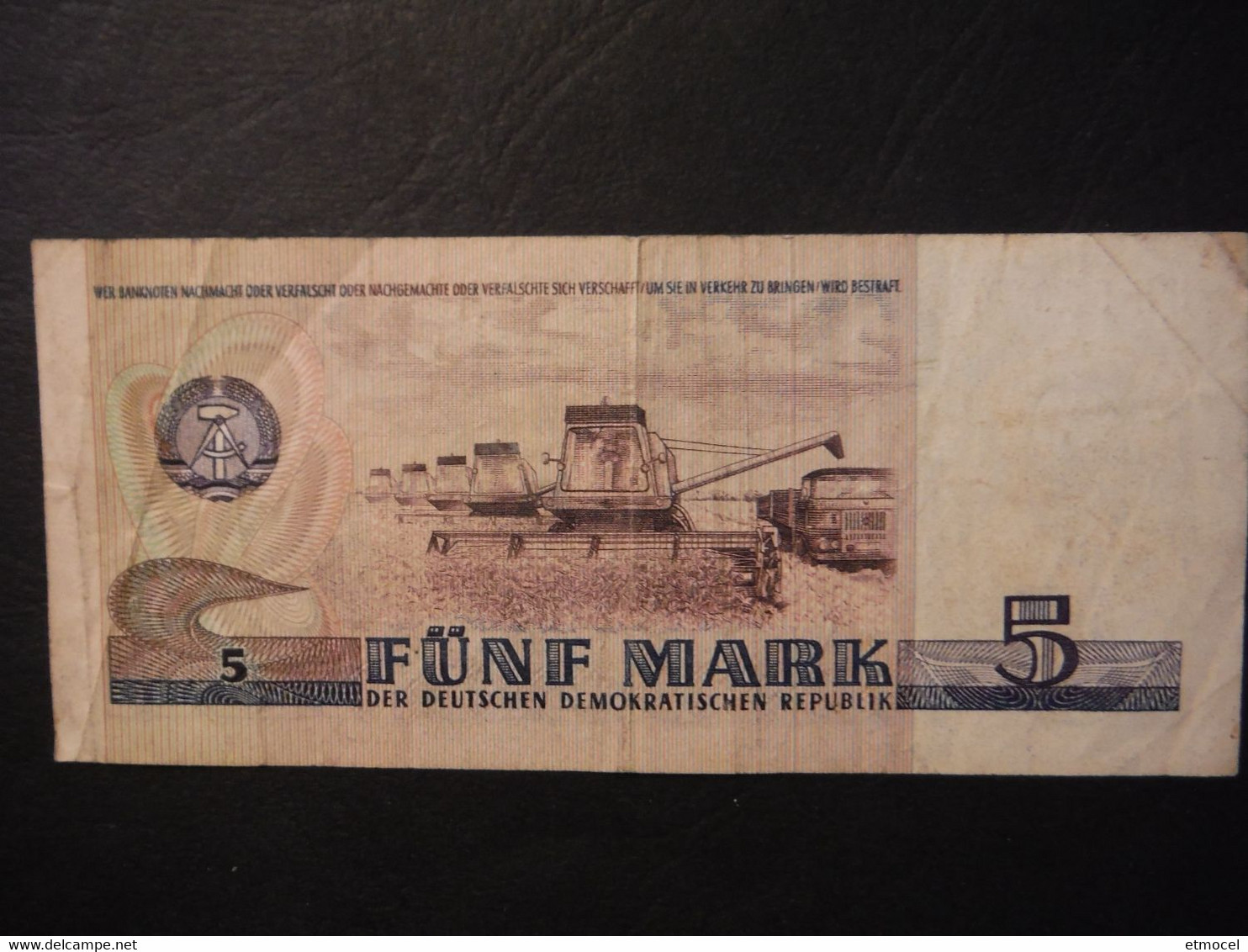 Billet Fünf Mark - Deutsche Staatbank Der DDR - 1975 - 5 Mark