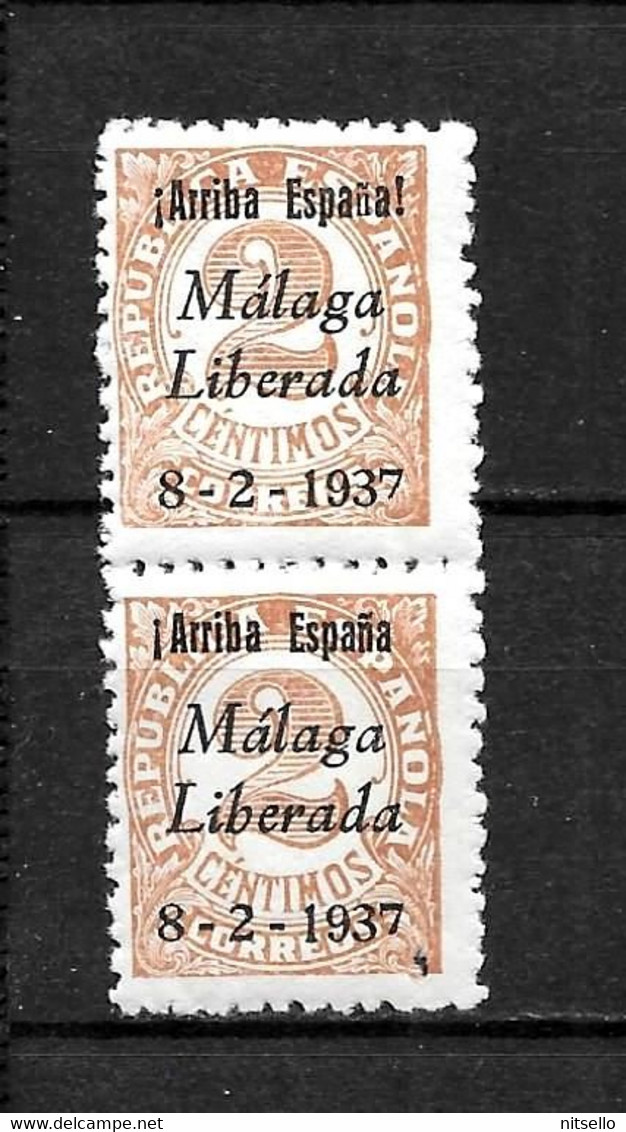 LOTE 2112B  /// (C010) AÑO 1937 ARRIBA ESPAÑA MÁLAGA LIBERADA  **MNH  ¡¡¡ OFERTA - LIQUIDATION - JE LIQUIDE !!! - Nationalistische Ausgaben