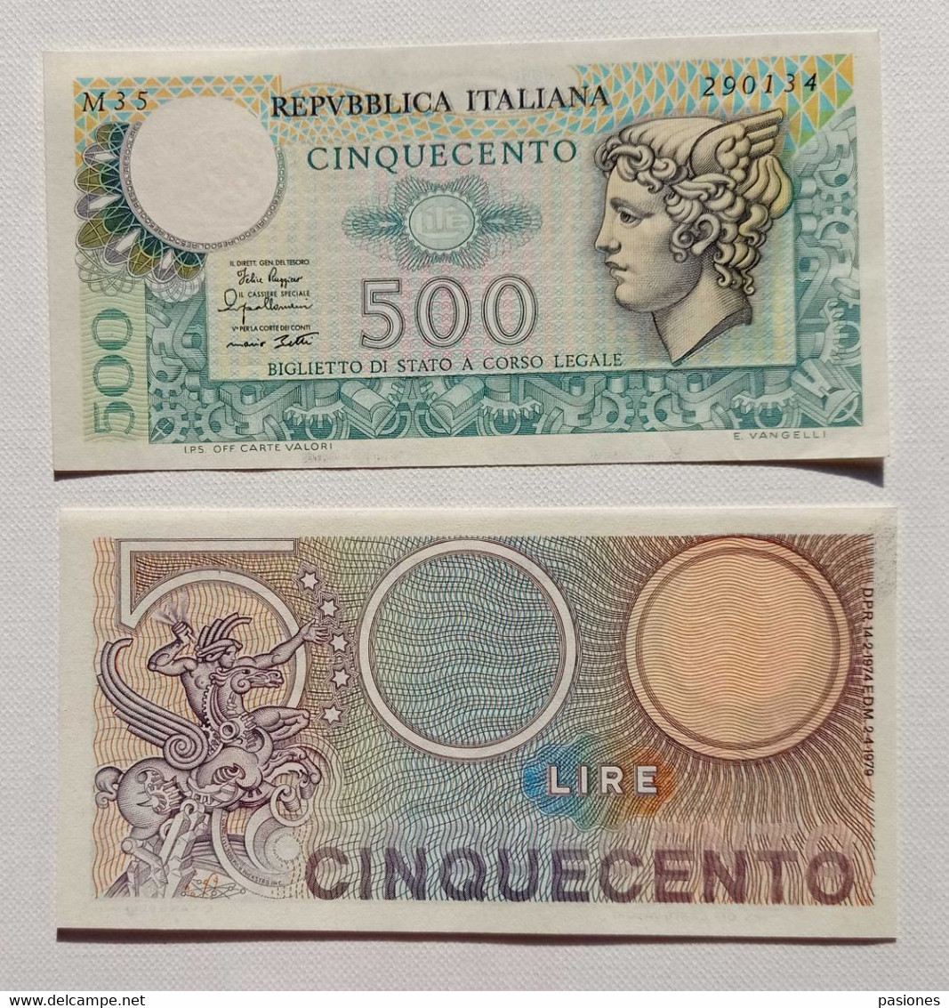 Biglietto Di Stato Da L.500 02/04/1979 FDS - Lotto Di 2 - 500 Liras