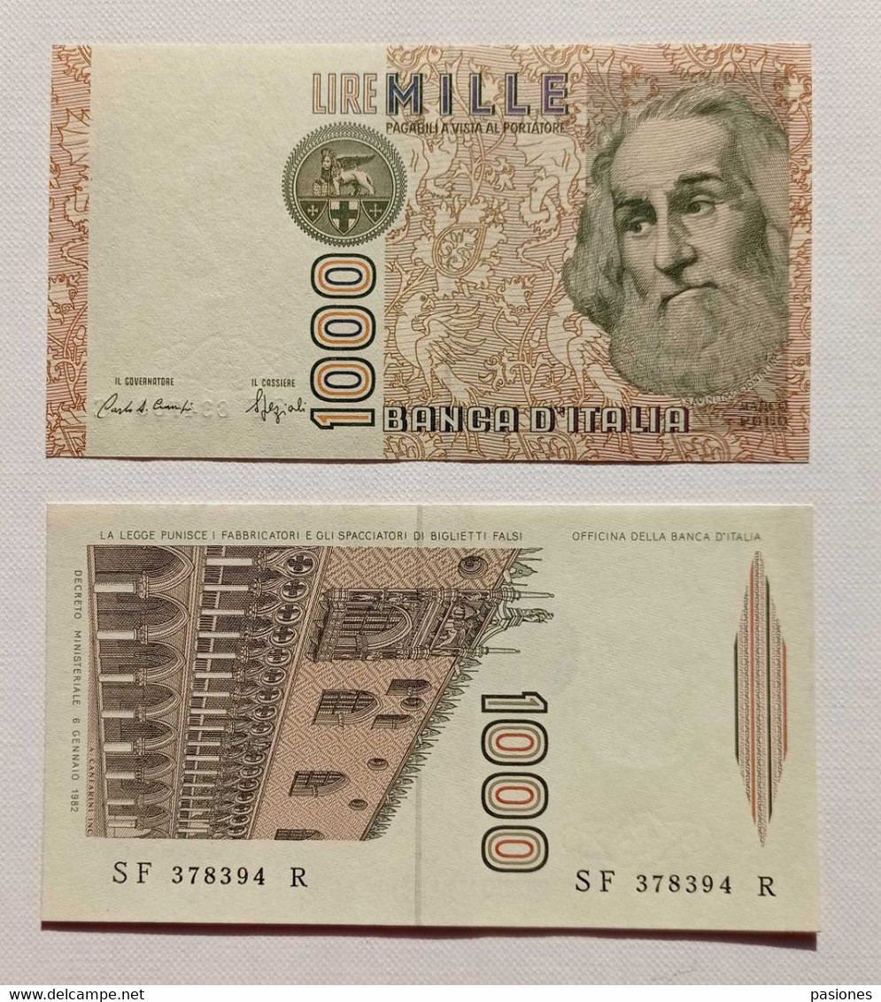 Banca D'Italia Lire 1000 Tipo Marco Polo 20/10/1988 FDS - Lotto Di 2 - 1000 Lire