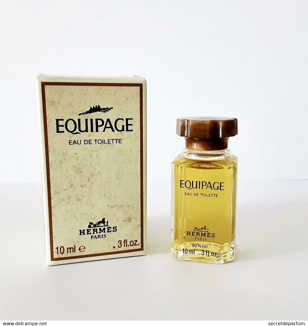 Miniatures De Parfum   ÉQUIPAGE  De HERMES   EDT  10 Ml  + Boite - Miniatures Hommes (avec Boite)