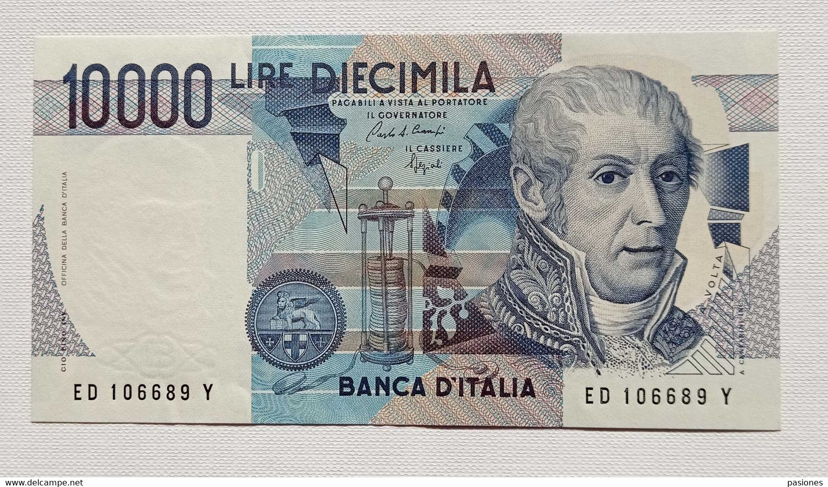Banca D'Italia Lire 10000 Tipo A. Volta 22/11/1989 FDS - 10000 Lire